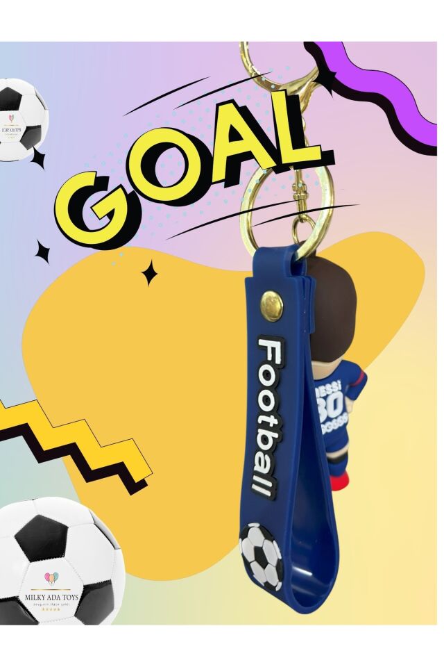 Anahtarlık Futbolcu Figür Ronaldo Messi 9 cm Hediyelik (1 adet gönderim sağlanır.)