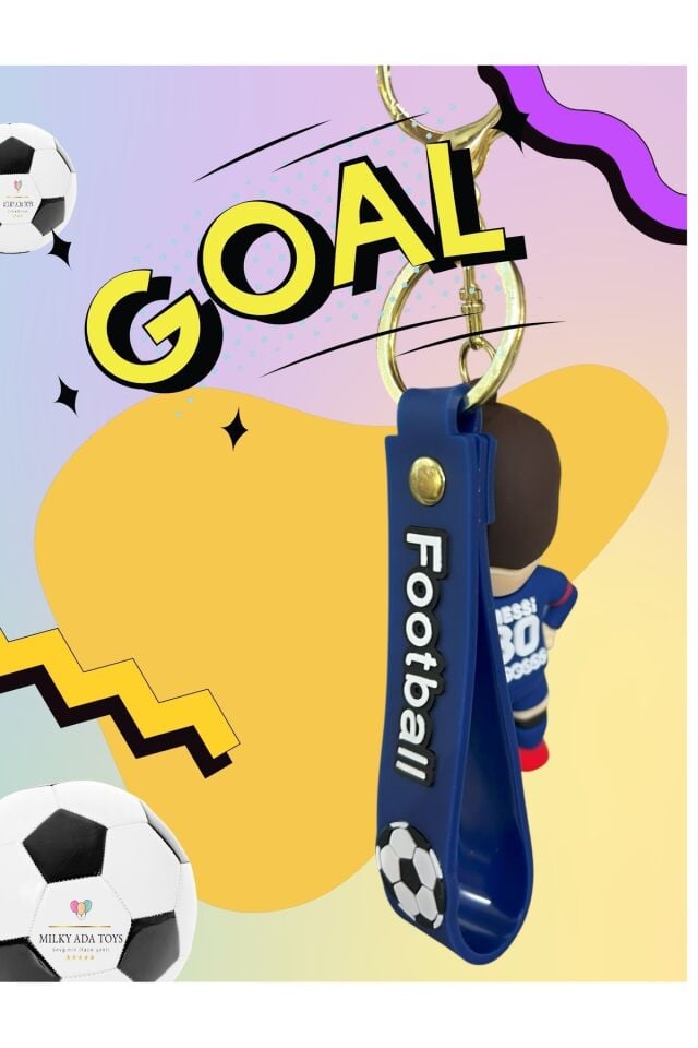 Anahtarlık Futbolcu Figür Ronaldo Messi 9 cm Hediyelik (1 adet gönderim sağlanır.)