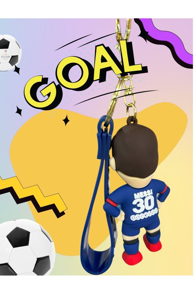 Anahtarlık Futbolcu Figür Ronaldo Messi 9 cm Hediyelik (1 adet gönderim sağlanır.)