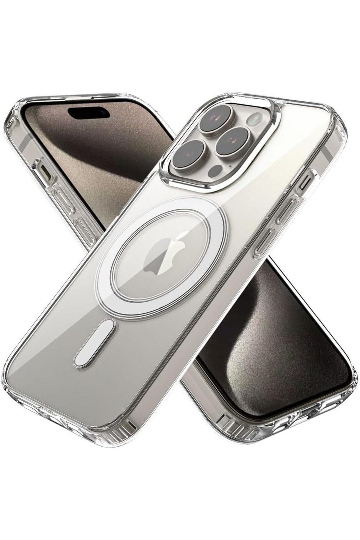 Apple i phone 13 pro max magsafe kablosuz şarj uyumlu şeffaf kılıf