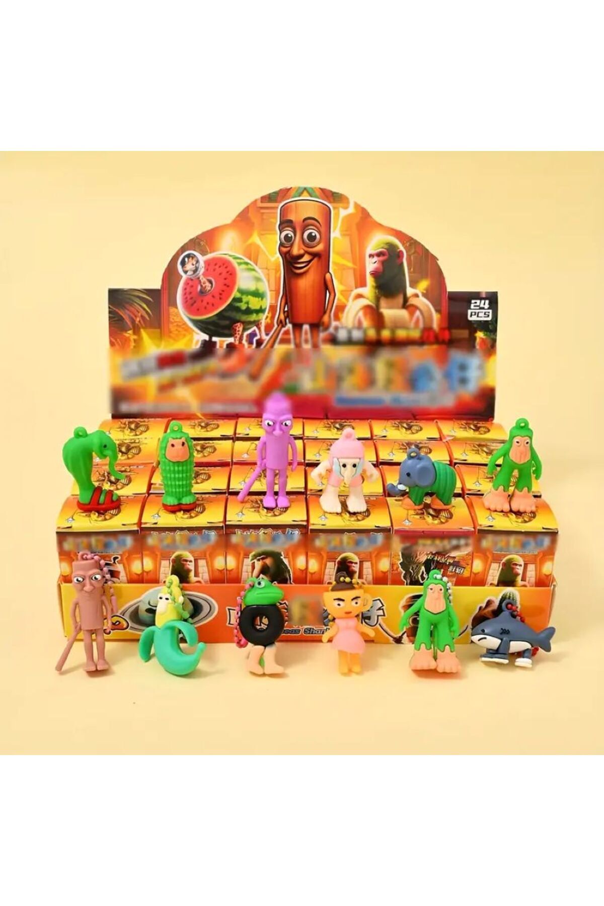 tung tung sahur italian brainrot figür anahtarlık kolye çanta süsü 24 adet