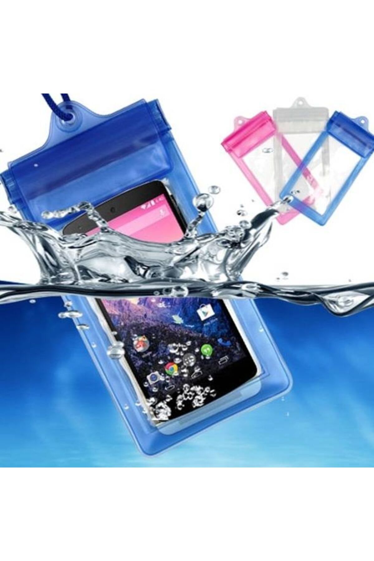 Tüm telefonlarla uyumlu su geçirmez telefon kıllıfı deniz havuz telefon koruma kılıfı