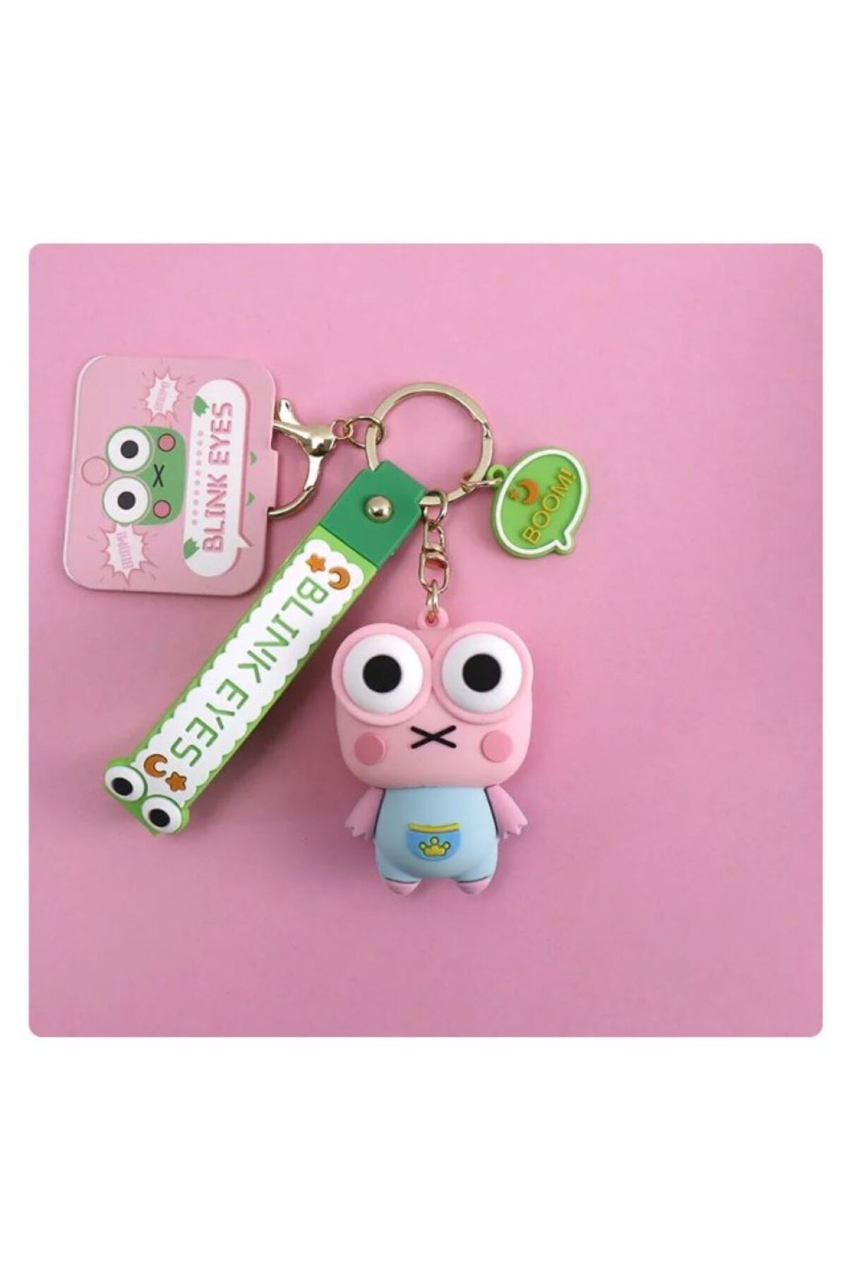 Yaratıcı Silikon Sevimli Karikatür Hayvan Ayı Patlayan Göz Ayı Anahtarlık blink eyes aksesuar