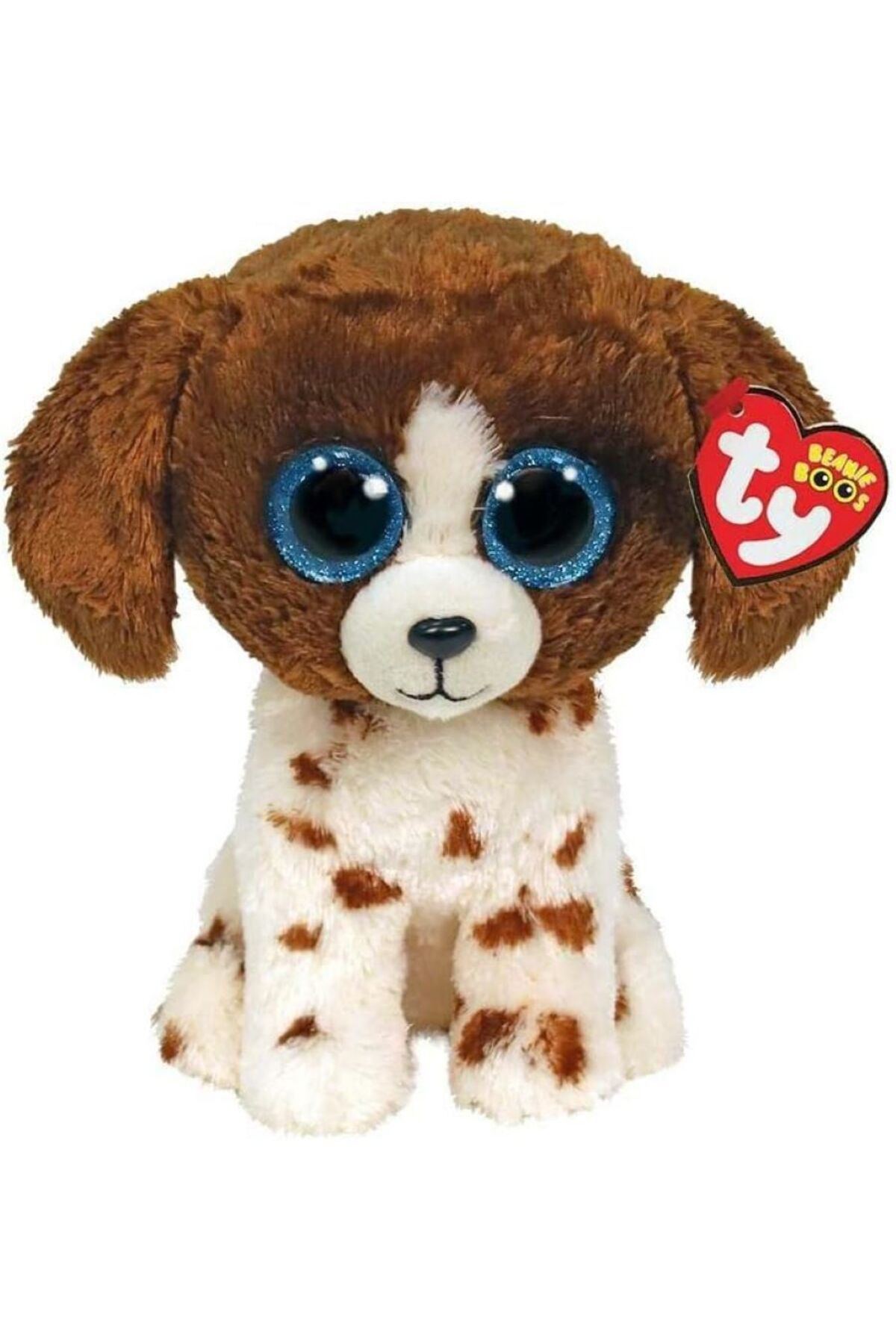 MUDDLES brown and white dog sevimli peluş kahverengi köpek 24 cm