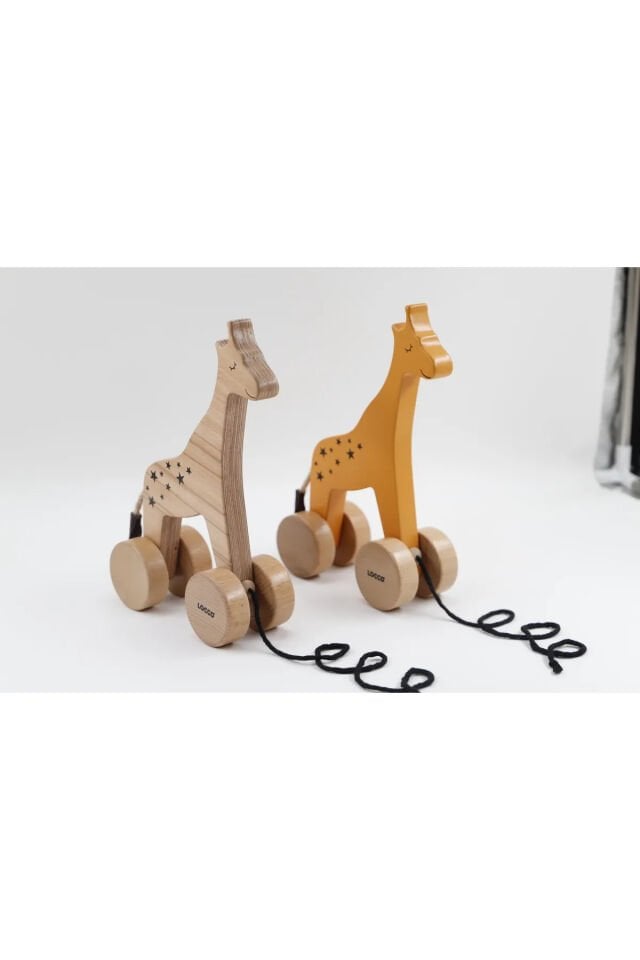 AHŞAP ZÜRAFA SARI WOODEN GİRAFFE YELLOW AHŞAP OYUNCAK Sari