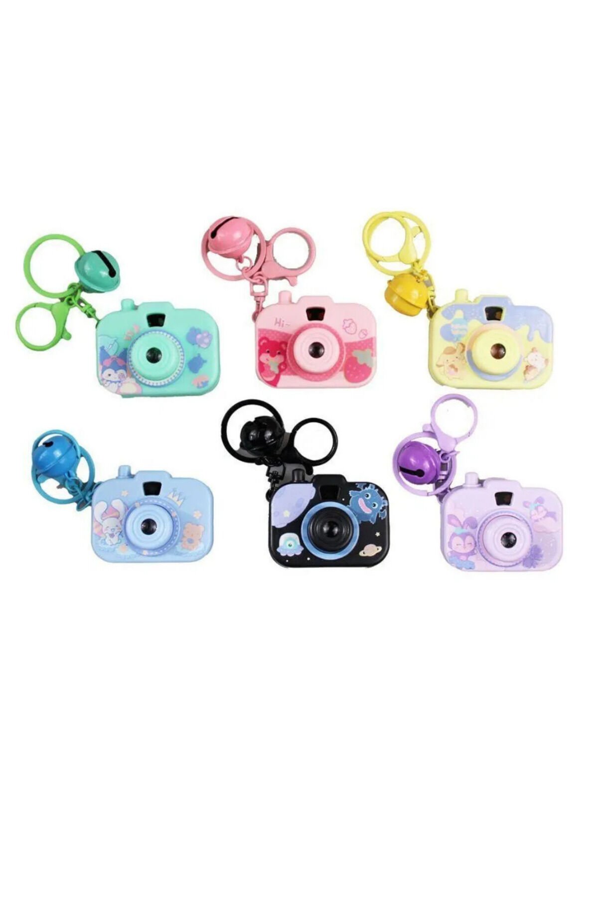 Sanrio Kwaii Oyuncak Projeksiyonlu Fotoğraf Makiprojektör Anahtarlık Kuromi Süs 1 Adet ) Siyah - 1