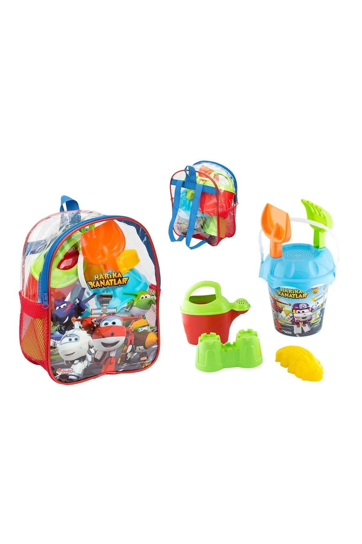 RESİMLİ SIRT ÇANTALI PLAJ KUM KOVA SETİ 6 PARÇA