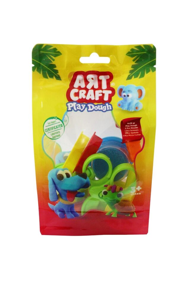 oyun hamuru 4’Lü Poly bag 112 Gram Hamur Set play dough 10 parça