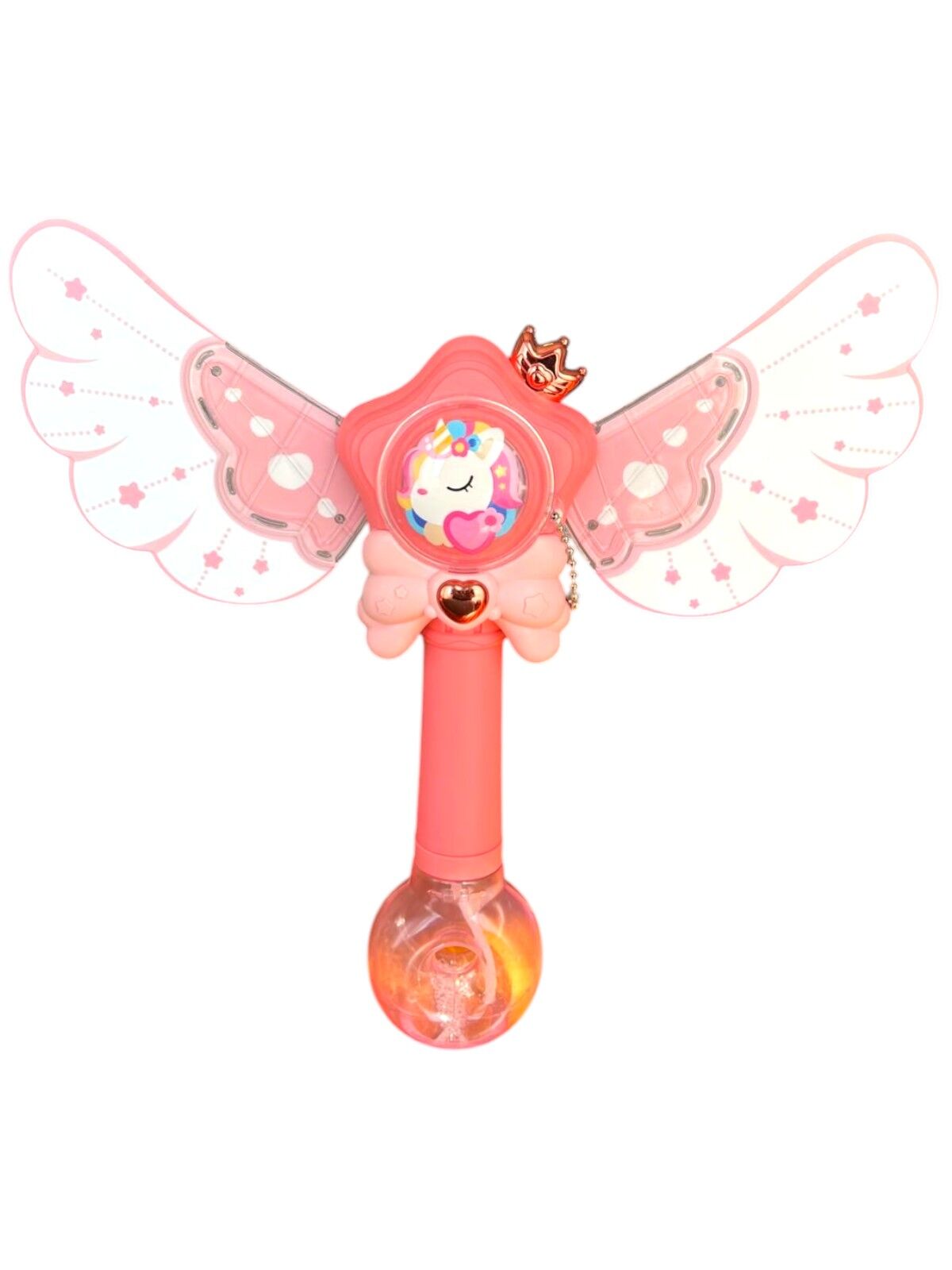 Bloomie Unicorn Asa Şeklinde Baloncuk Tabancası Şarjlı Işıklı Oyuncak Köpük Makinesi