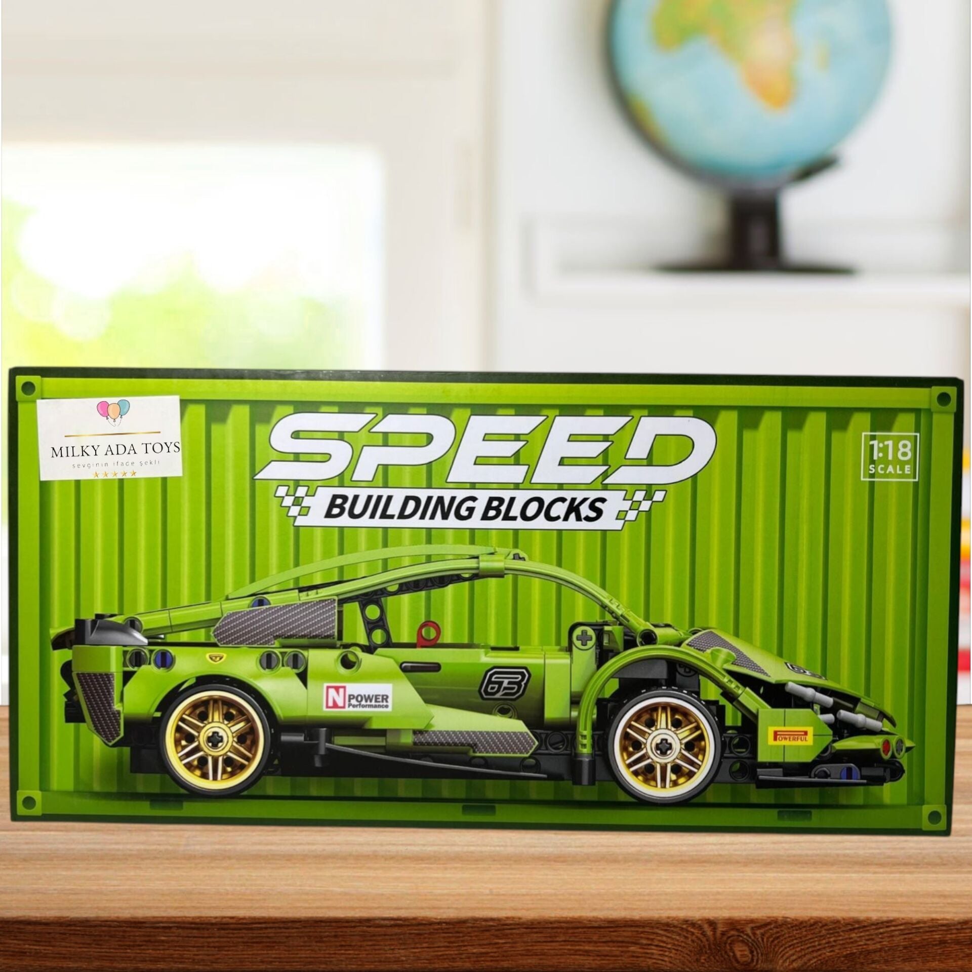 Speed Building Blocks Süper Spor Arabalar 1:18 Ölçek 25-30 cm 420+ Parça Blok Seti 8 Farklı Model
