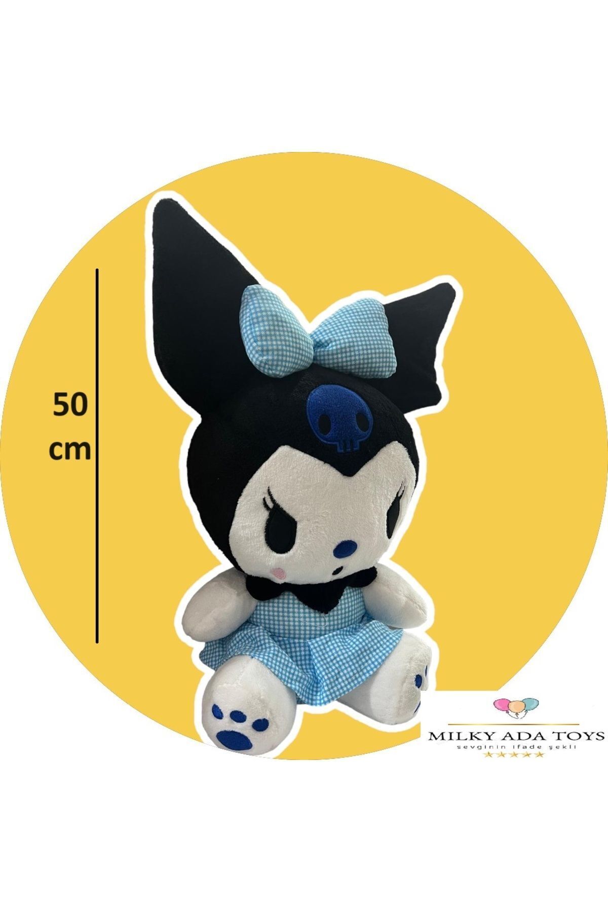 KUROMİ PELUŞ 50 CM ÇOK RENKLİ KALİTELİ KUMAŞ OYUN ve UYKU ARKADAŞI
