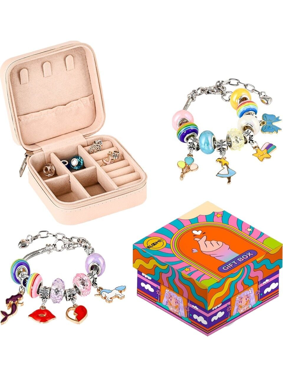 Bloomie Hediye Mücevher Kutulu Charm Takı Seti Oyuncak