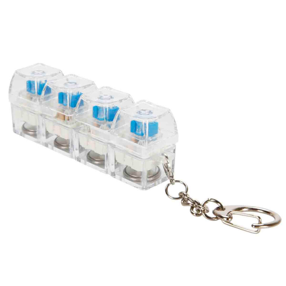Işıklı anahtarlık klavye stres giderici switch click sesli mavi çok renkli RGB LED ışıklar