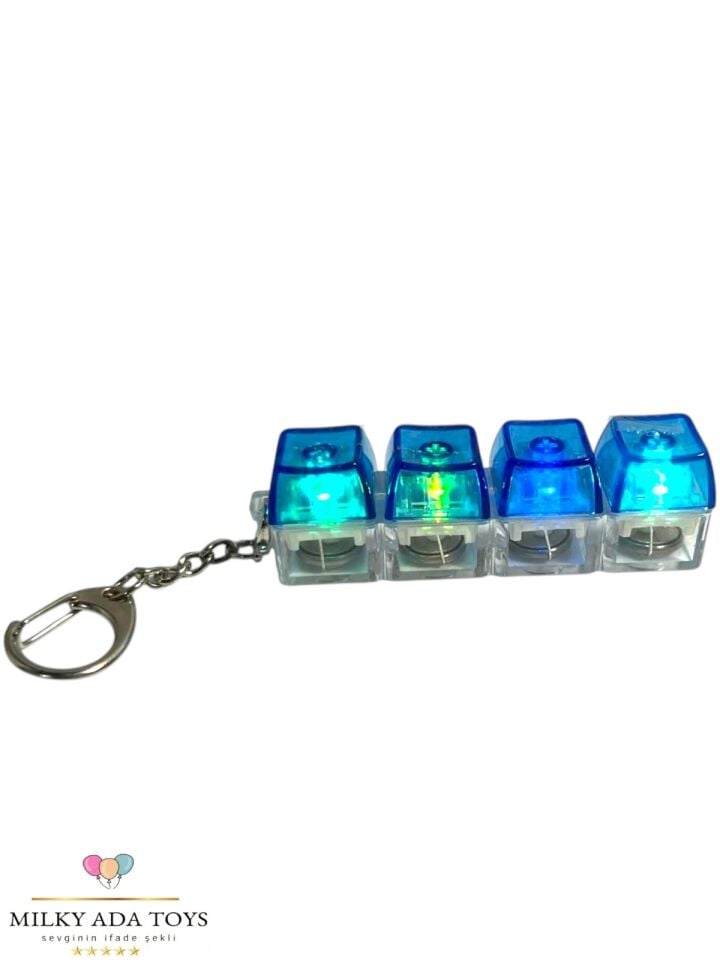 Işıklı anahtarlık klavye stres giderici switch click sesli mavi çok renkli RGB LED ışıklar