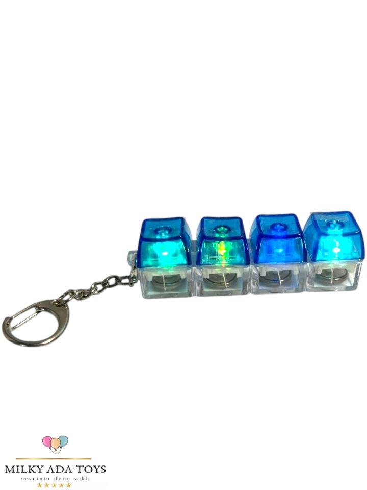 Işıklı anahtarlık klavye stres giderici switch click sesli mavi çok renkli RGB LED ışıklar