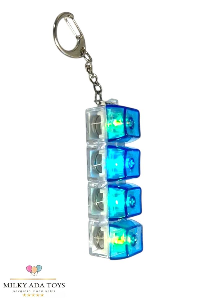 Işıklı anahtarlık klavye stres giderici switch click sesli mavi çok renkli RGB LED ışıklar