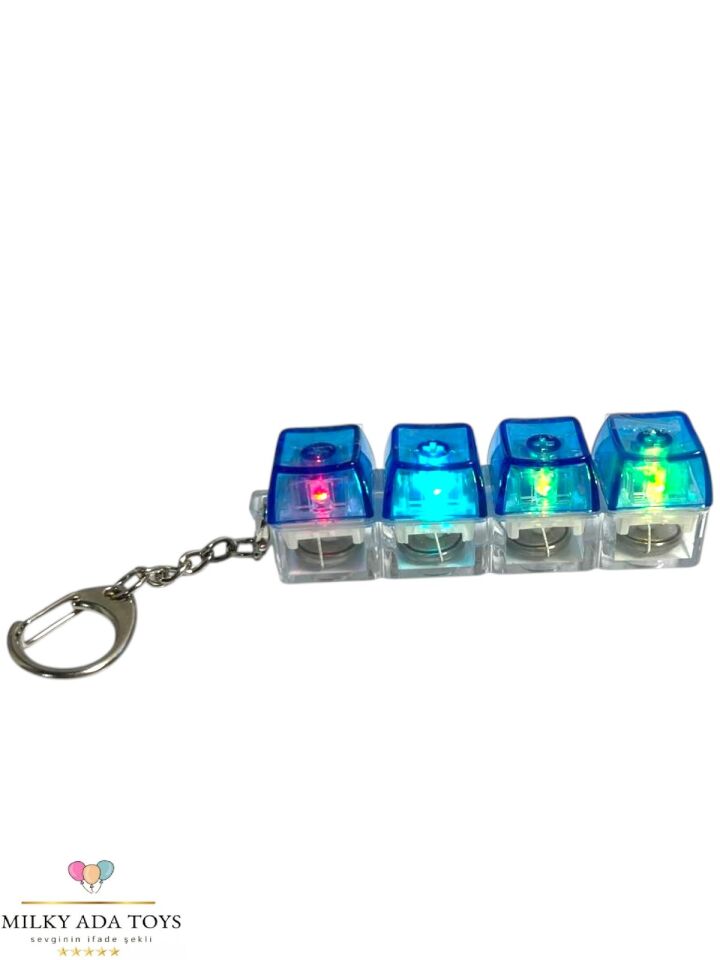 Işıklı anahtarlık klavye stres giderici switch click sesli mavi çok renkli RGB LED ışıklar