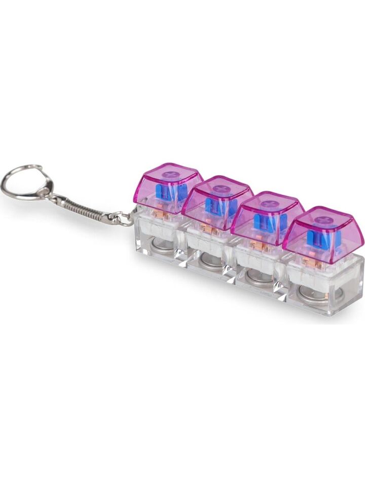 Işıklı anahtarlık klavye stres giderici switch click sesli mavi çok renkli RGB LED ışıklar