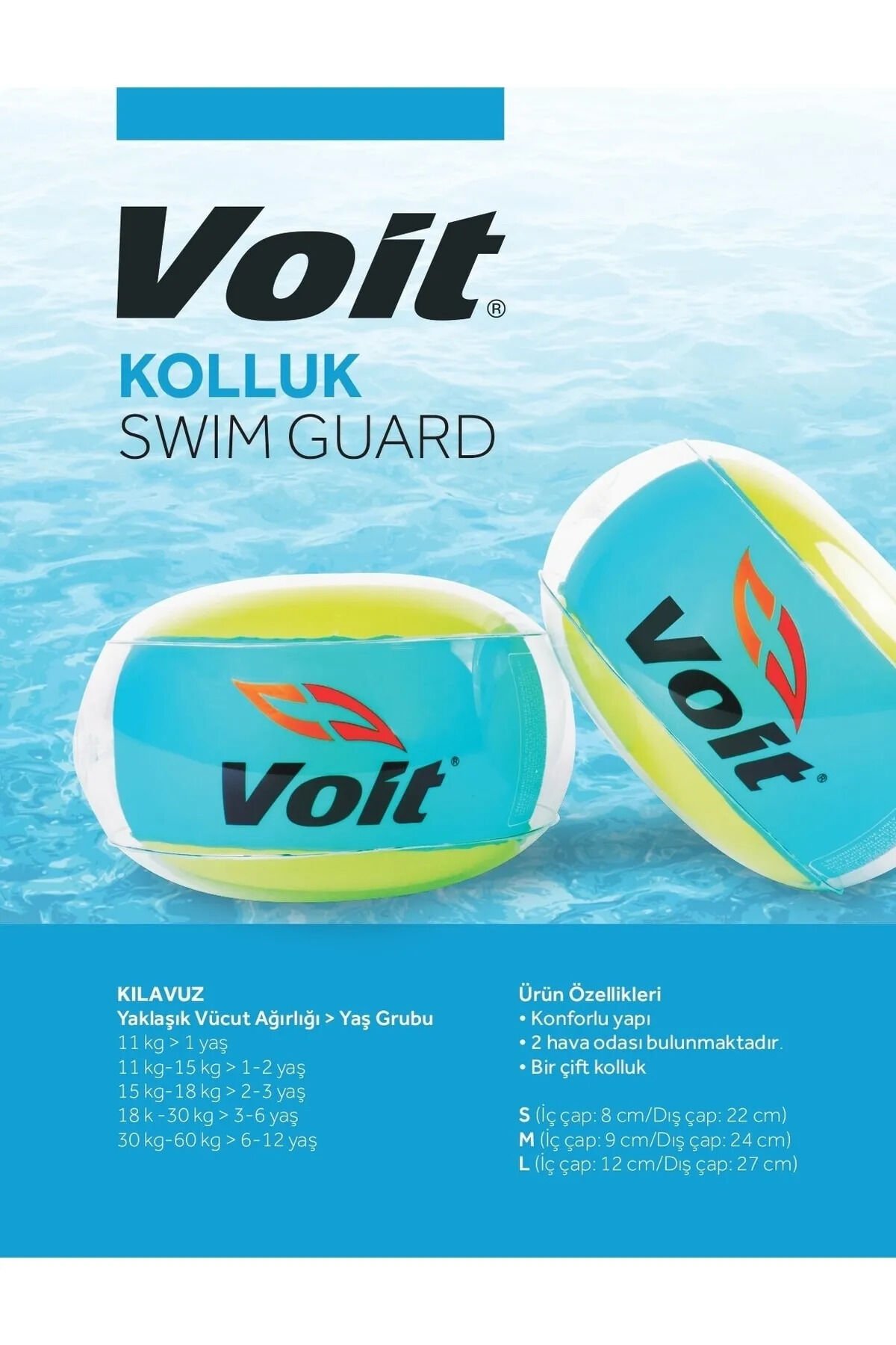 VOİT ŞİŞME YÜZME KOLLUK SWIM GUARD KOL BANDI ARM BANDS