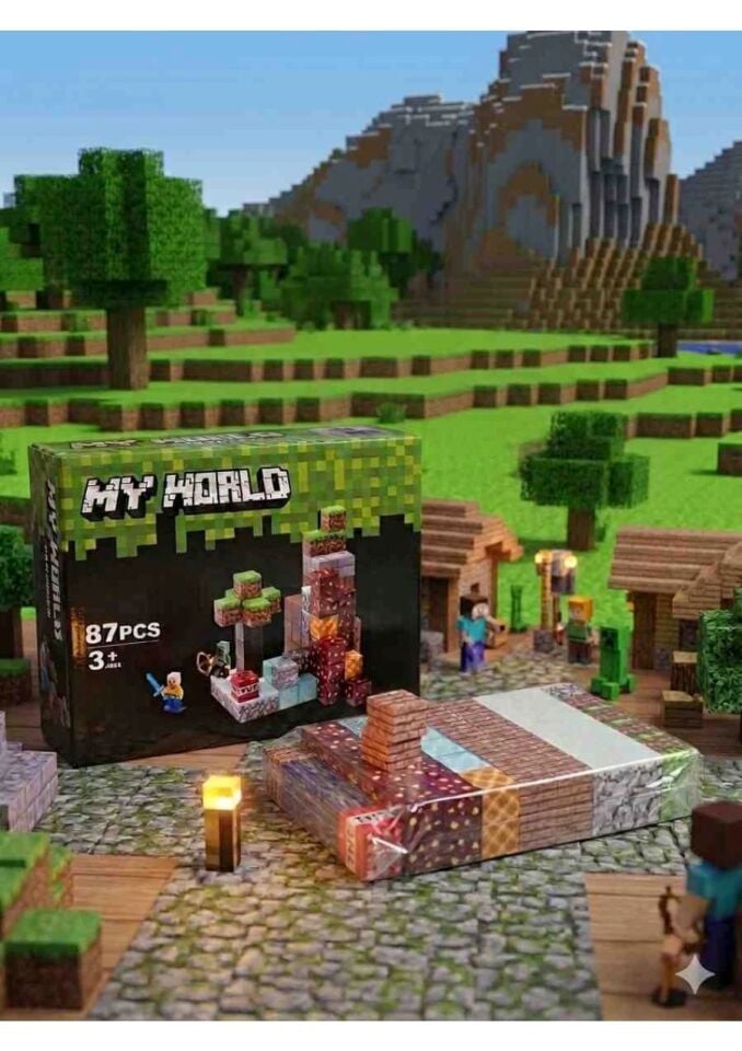 My world Minecraft manyetik yapı blokları 87 parça