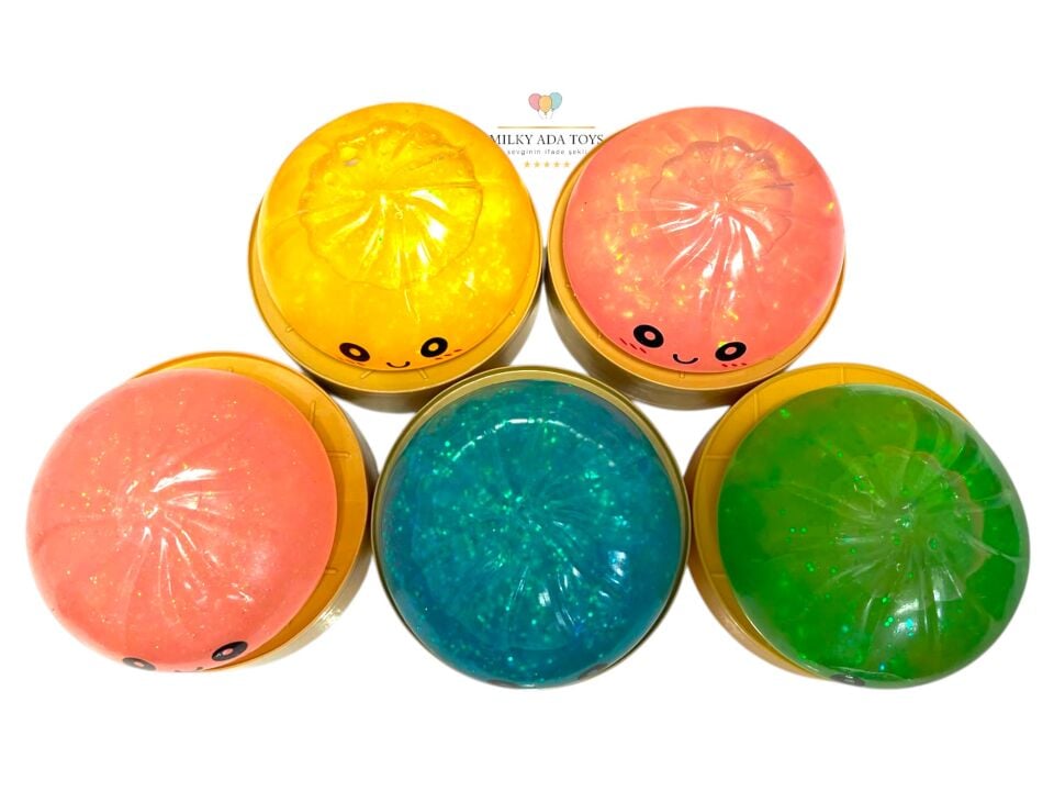 Bun squishy dumbling glitter simli stres oyuncağı sukuşi çin mantısı sürpriz kutu 1 adet