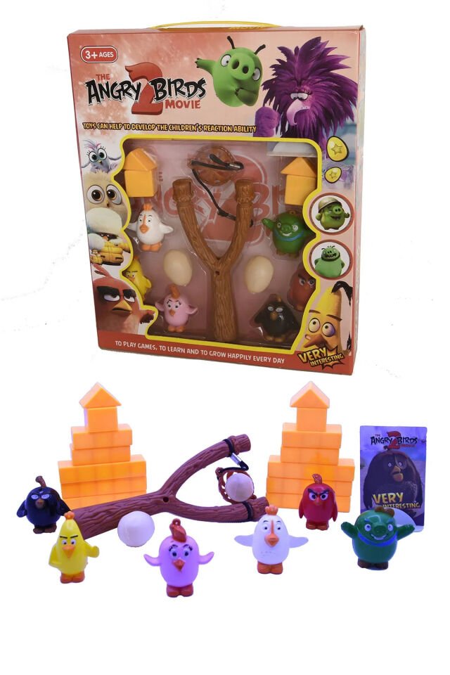 ANGRY BIRDS 2 SERİSİ OYUN SETİ SAPANLI 12 parça