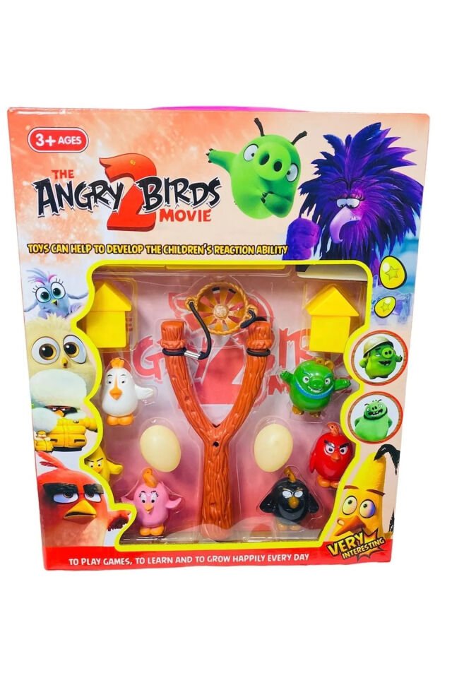ANGRY BIRDS 2 SERİSİ OYUN SETİ SAPANLI 12 parça
