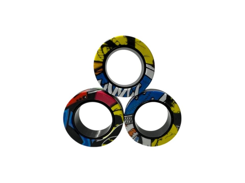 Manyetik parmak fidget stres oyuncağı finger fidget  3 lü yüzük