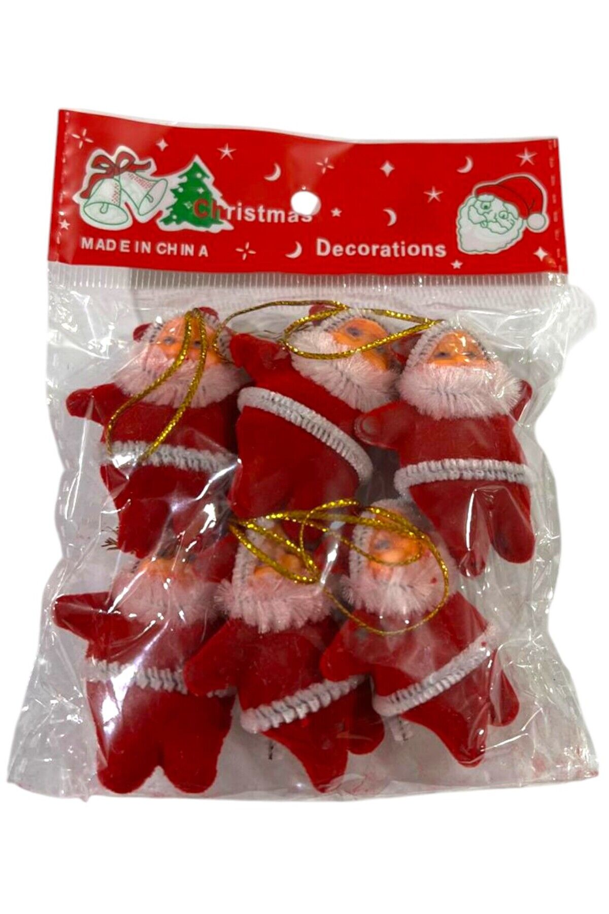 Yilbaşı süsleri noel baba yılbaşı ağacı 4 cm kırmızı 6 adet