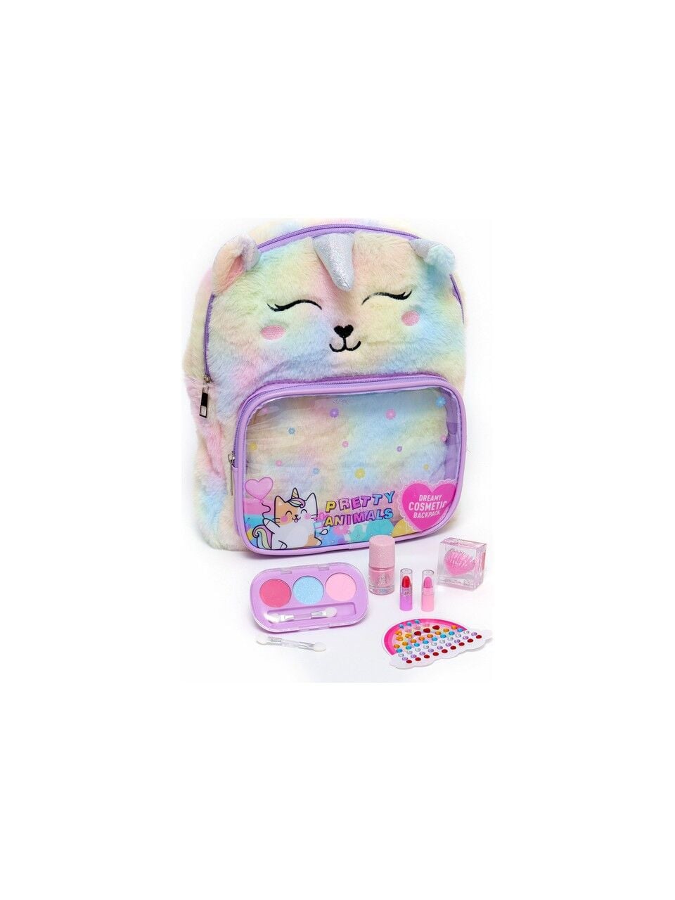 Bloomie Peluş Sırt Çantalı Sürülebilir Çocuk Makyaj Güzellik Seti