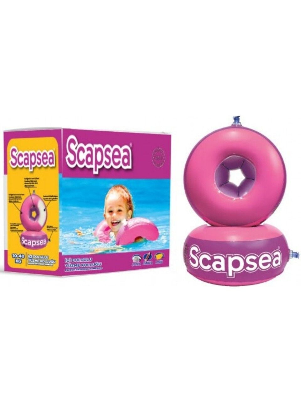 Scapsea  Çocuklar için içi dolgulu yüzmeye  yardımcı kolluk 10-40 kg 2-12 yaş