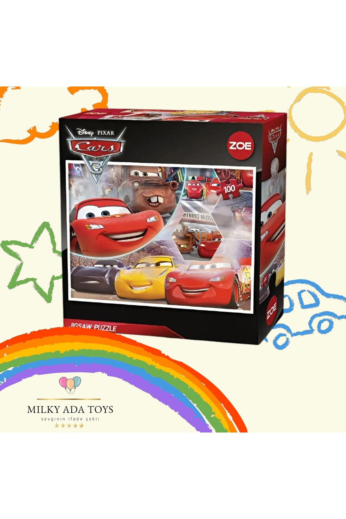 DISNEY CARS 3 PUZZLE 100 PARÇA YAPBOZ