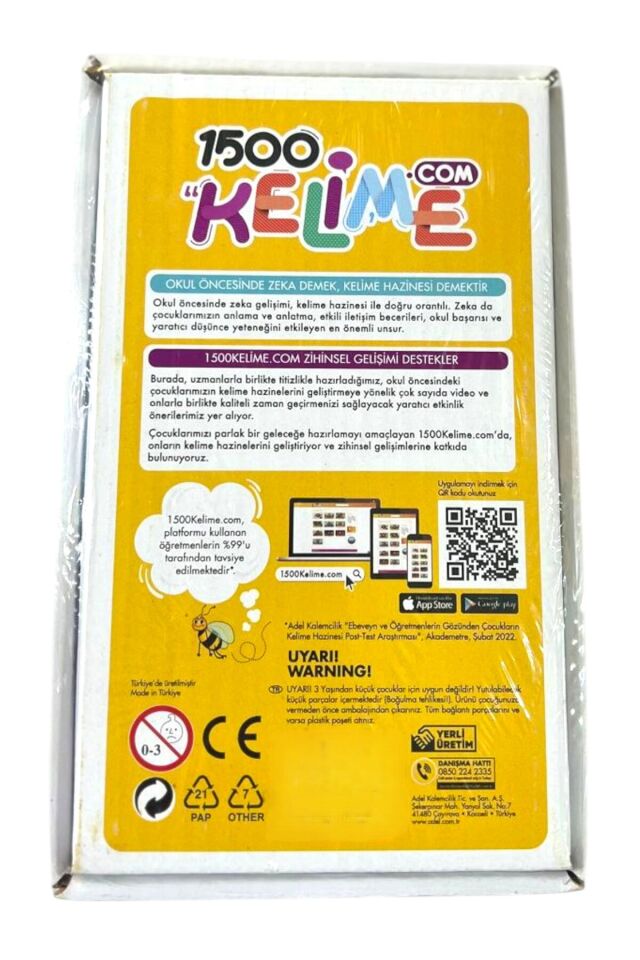 1500 kelime kavramlar 24 kart okul öncesi eğitim zeka gelişimine yardımcı