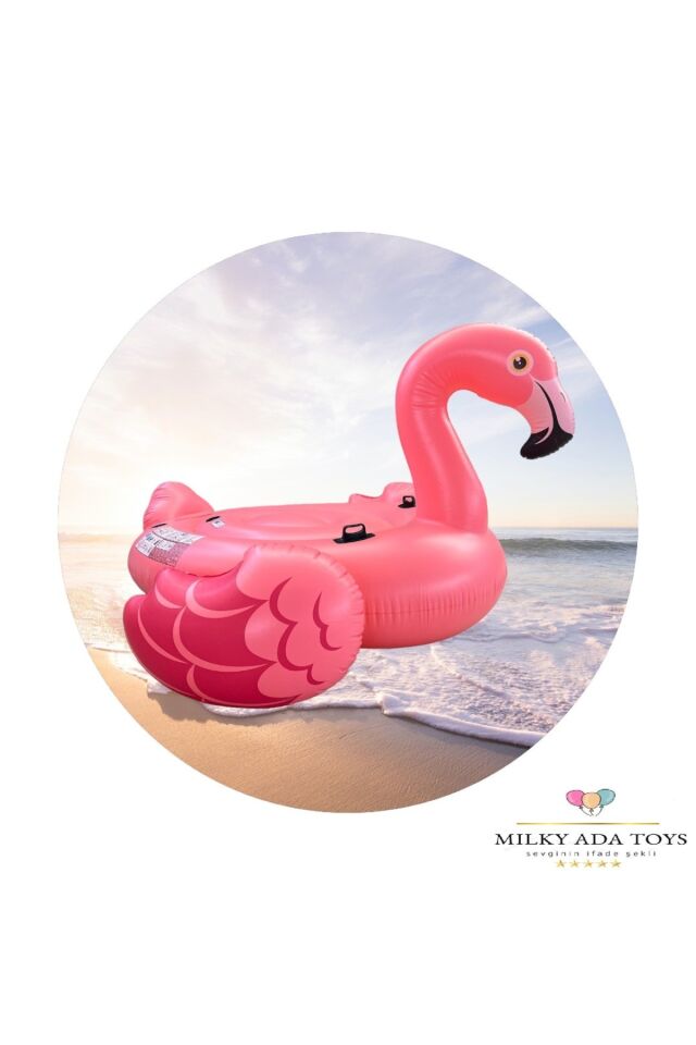 56288 218x211x136 CM TUTMALI FLAMİNGO MEGA BİNİCİ ADA ISLAND