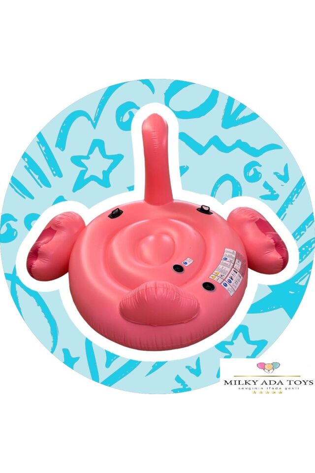 56288 218x211x136 CM TUTMALI FLAMİNGO MEGA BİNİCİ ADA ISLAND