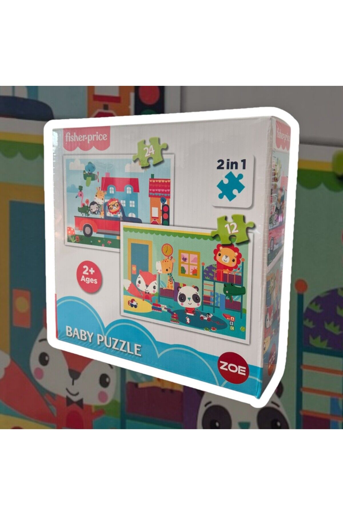 Bebek Puzzle baby puzzle 2 in 1 24 ve 12  parça 2+ yaş 1 kutu