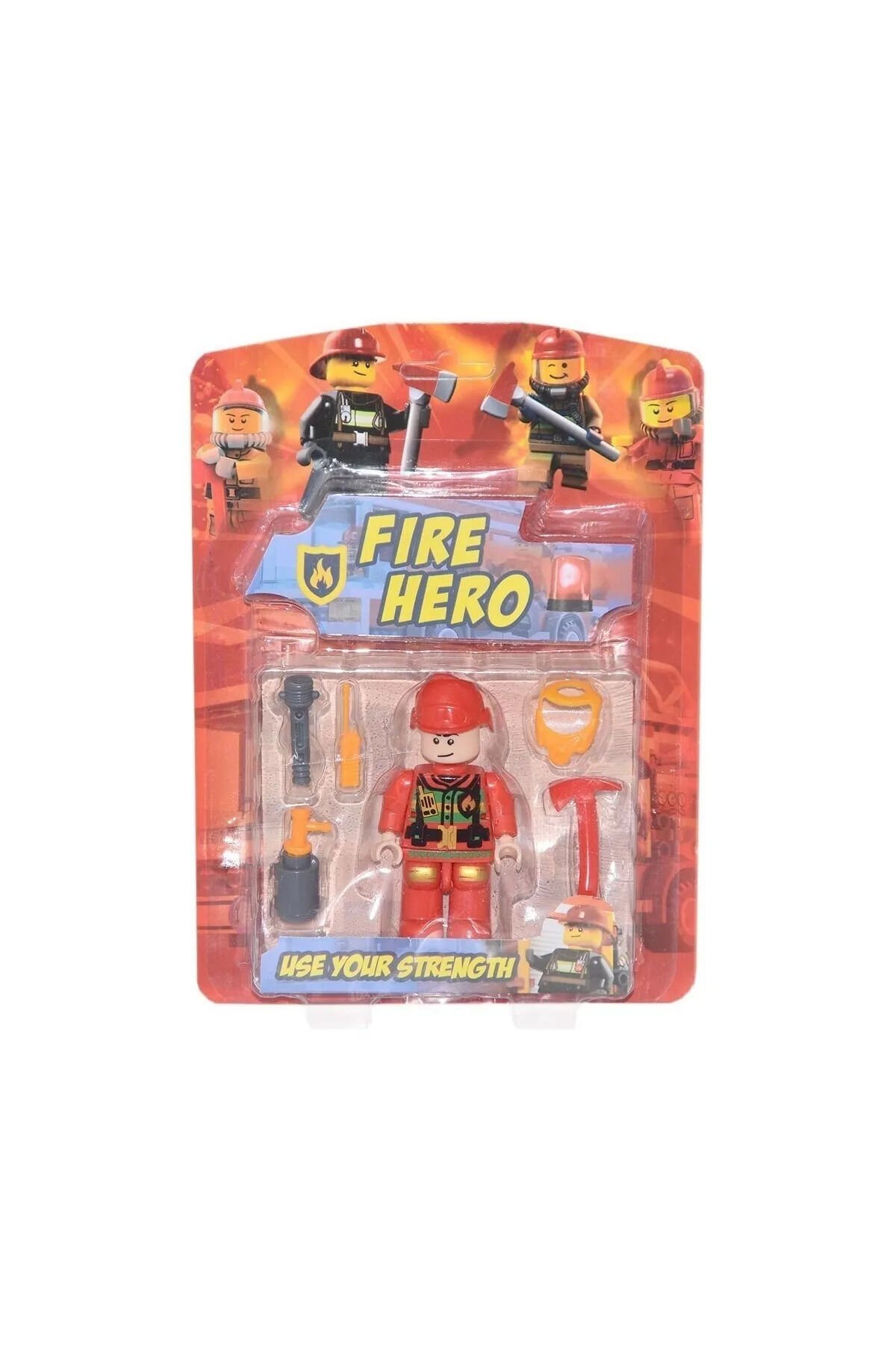 LEGO İTFAİYE KARAKTERİ ARAÇ VE GEREÇLERİ FIRE HERO
