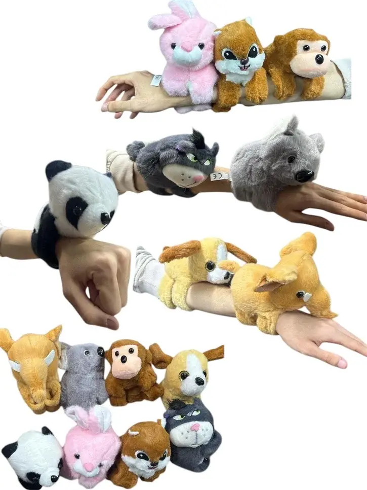 Peluş Hayvanlar 16 cm bileğe takılan sarılan renkli