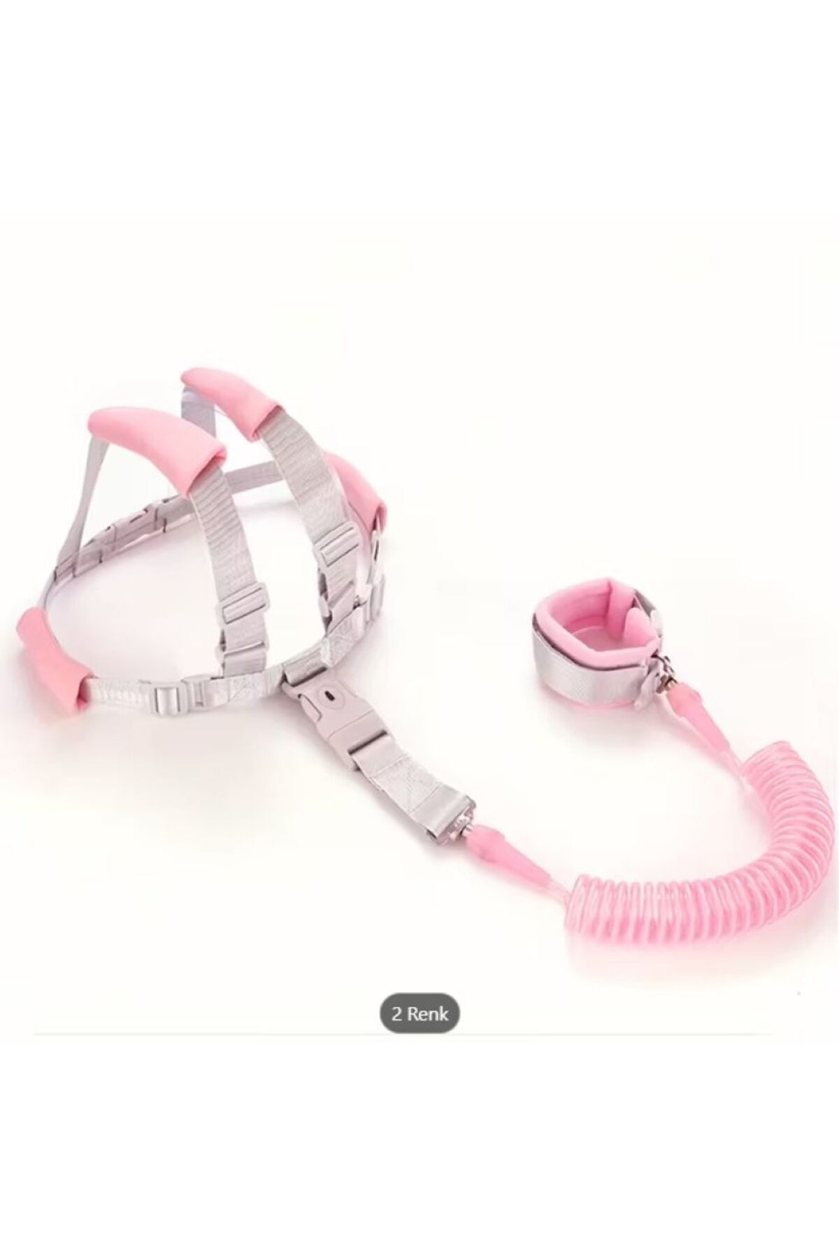 Kayıp Önleyici Çocuk sırt kemeri Çocuk Güvenliği El Kayışı set Elastik Tel Halat Mavi-Pembe