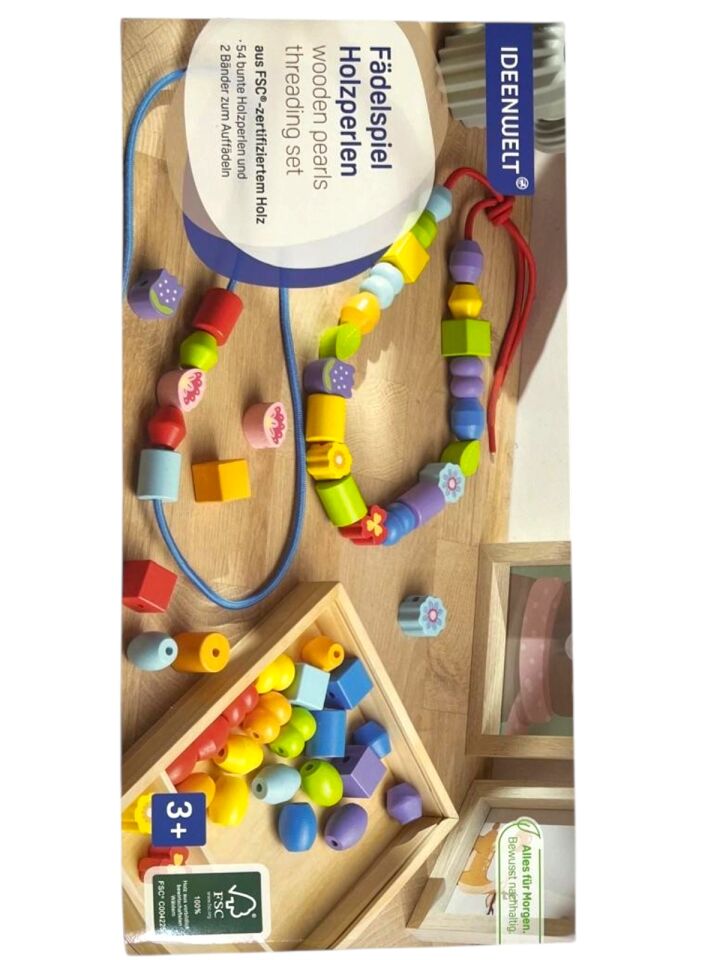 Ideenwelt Ahşap Boncuk ve İp Kolye Yapım Seti 54 parça
