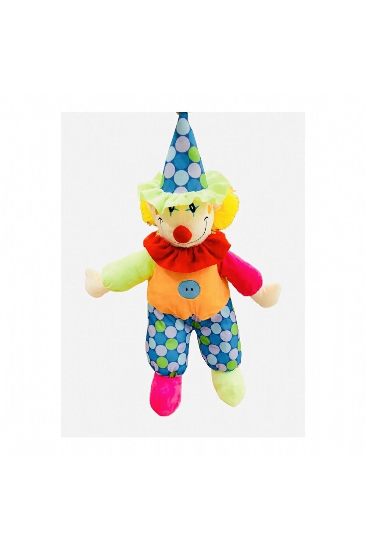 PELUŞ PALYAÇO 70 CM RENKLİ SOFT YUMUŞAK OYUNCAK