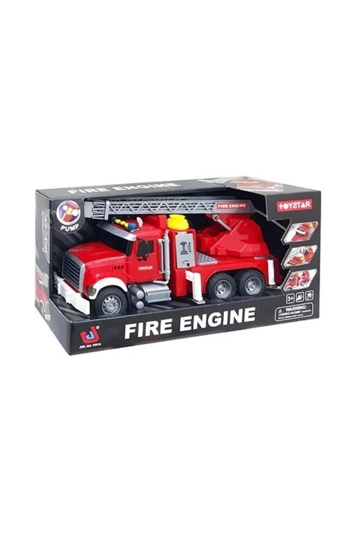 CAN-EM  SÜRTMELİ İTFAİYE FİRE ENGİNE SESLİ IŞIKLI SU FIŞKIRTAN KIRMIZI KAMYON 3+