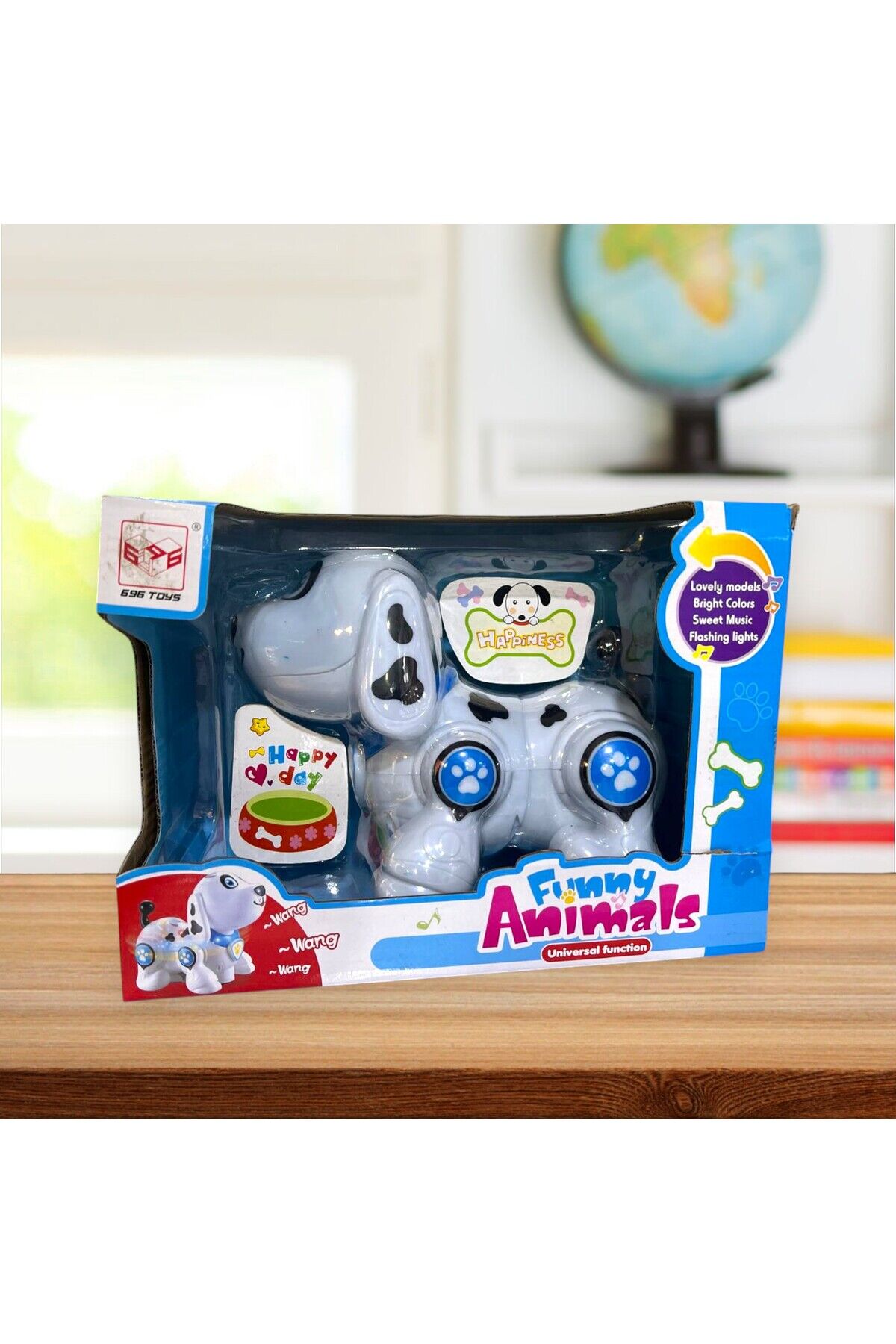 Işıklı sesli ve hareketli sevimli köpek 18x14 cm