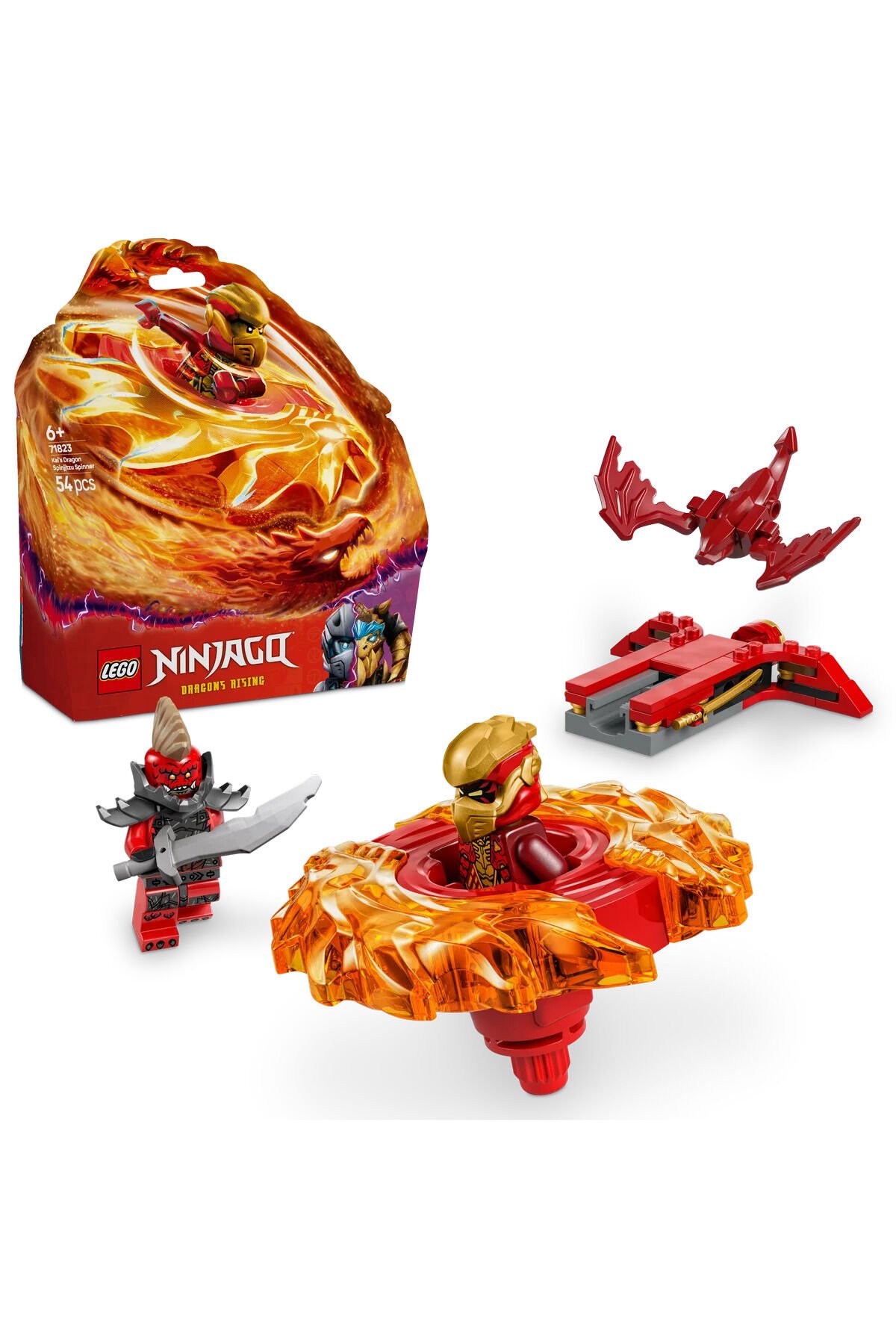 ® NINJAGO® Kai’nin Ejderha Spinjitzu Topacı 71823 - 6+ Yaratıcı Oyuncak Yapım Seti (54P)