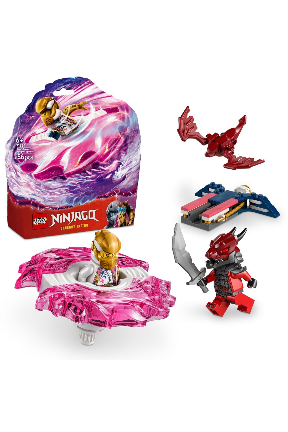 ® NINJAGO® Sora’nın Ejderha Spinjitzu Topacı 71824 - 6+ Çocuklar için Oyuncak Yapım Seti (56P)