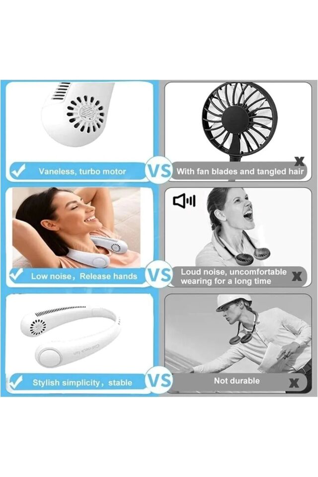 X9 Boyun Fanı Boyna Asılabilir Fan Soğutucu