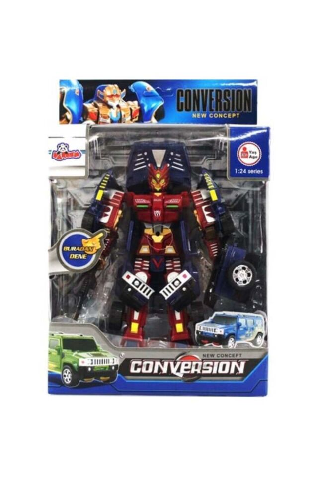CONVERSION DÖ NÜŞEN ROBOT TRANSFORMERS HAMMER ARACI SESLİ IŞIKLI 1:24 ÖLÇEK