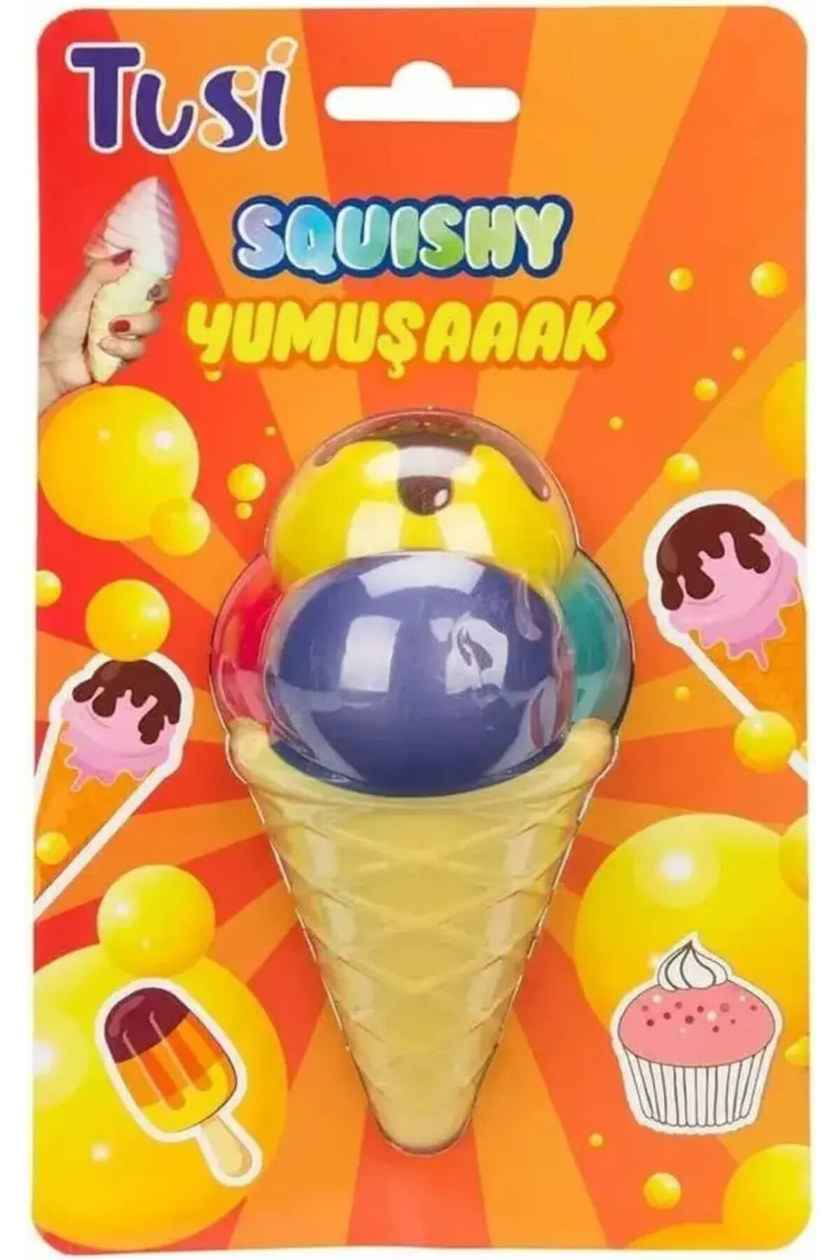 KARTELA RENKLİ YUMUŞAK TUSI SQUISHY UNİCORN KARPUZ ÇİLEK DONDURMA ASORTİLİ 3+ YAŞ