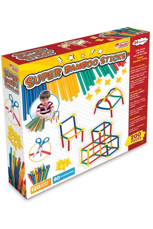 Eğitici Oyun Süper Bambu Çubuklar 200 Parça