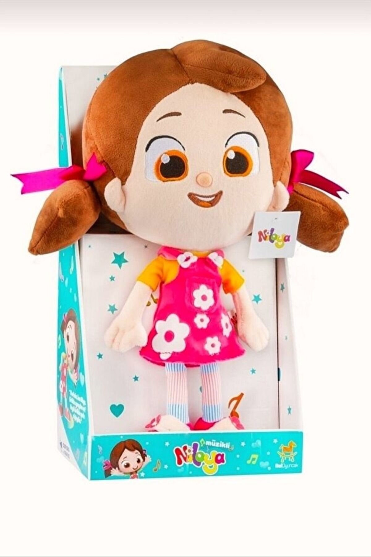 Lisanslı Niloya Kalpli Müzikli Peluş Oyuncak Sesli Bebek 35 Cm